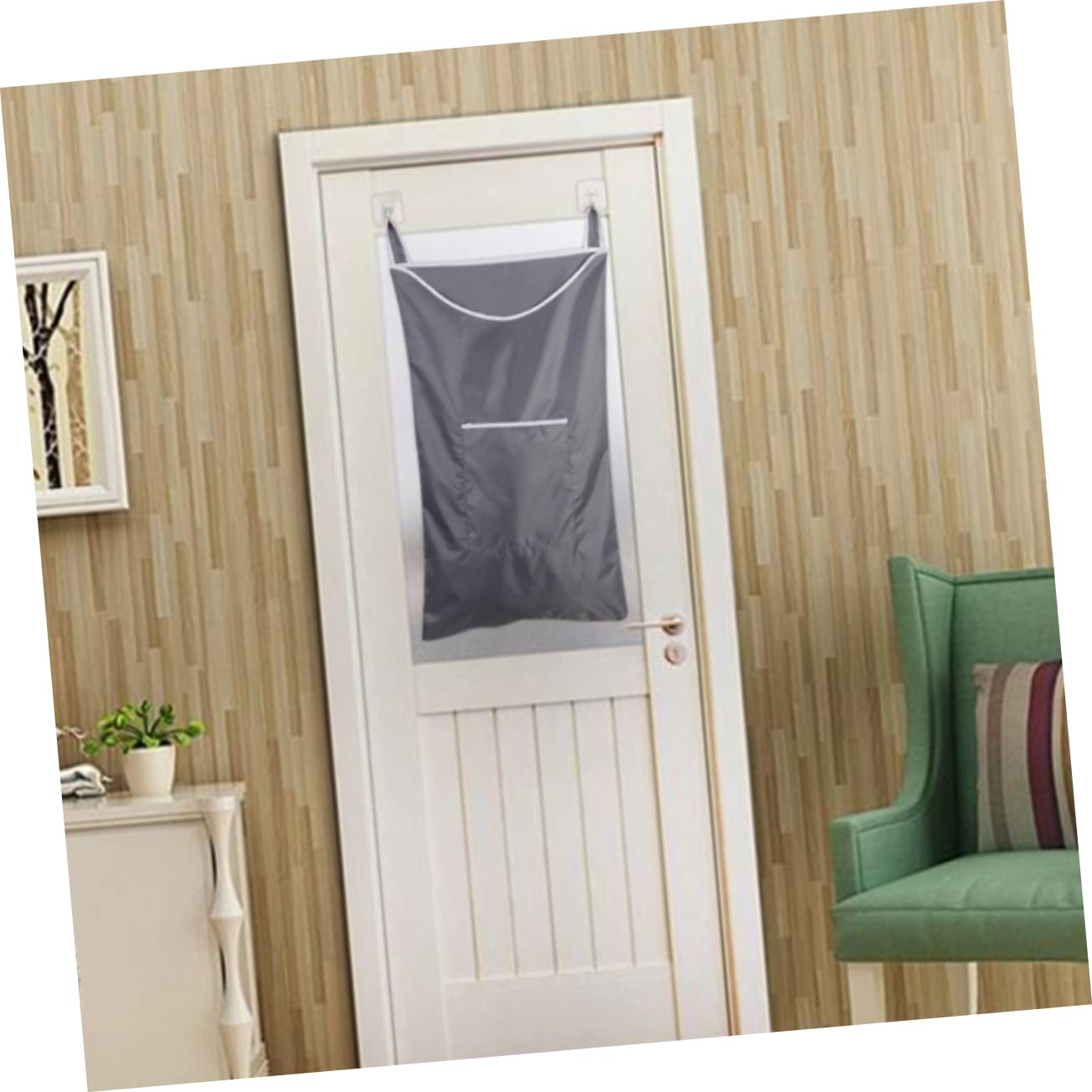 IMIKEYA 2pezzi Borsa Per Biancheria Sporca Grigio Sacchetto Pratico Per Riporre Abbigliamento e Accessori Bagno Design Semplice e Maniglie Comode Per Facile Trasporto