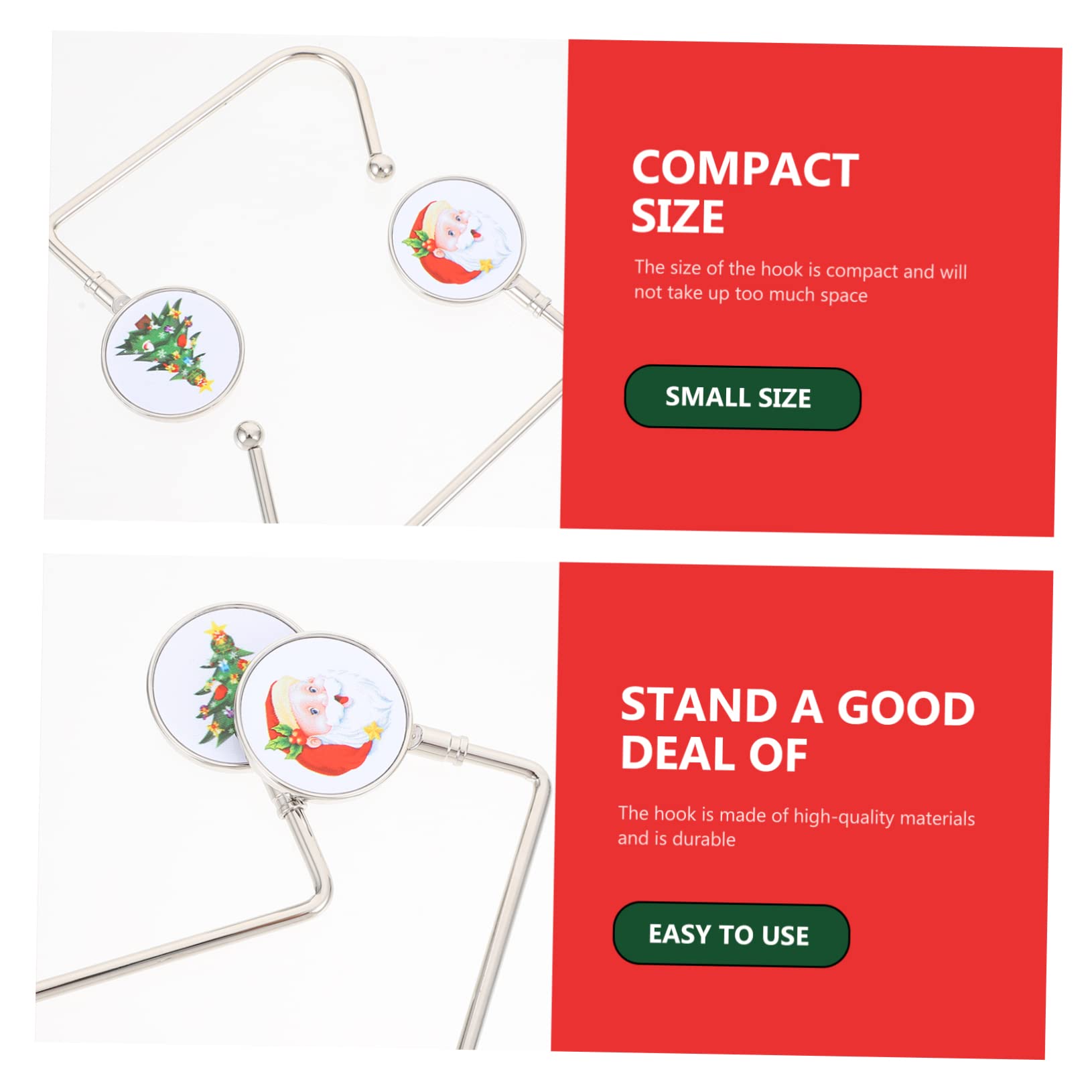 Zerodeko 3 Ensembles Crochet Pour De Noël Supports De De Cheminée De Noël Crochet De Chaussette De Noël De Cheminée Accroche Chaussette De Noel Accroche Decoration Noel 4 Pièces * 3