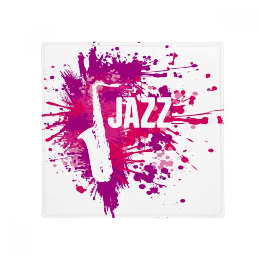 Tapis de sol carré sax jazz animaux antidérapant multicolore 80cm