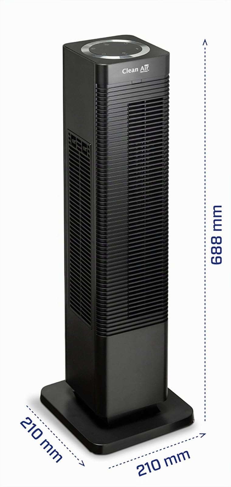 Clean Air Optima CA-904 Design Heizlüfter 2000W Digitaler Thermostat Oszillation 80° bis 40m² Schwarz
