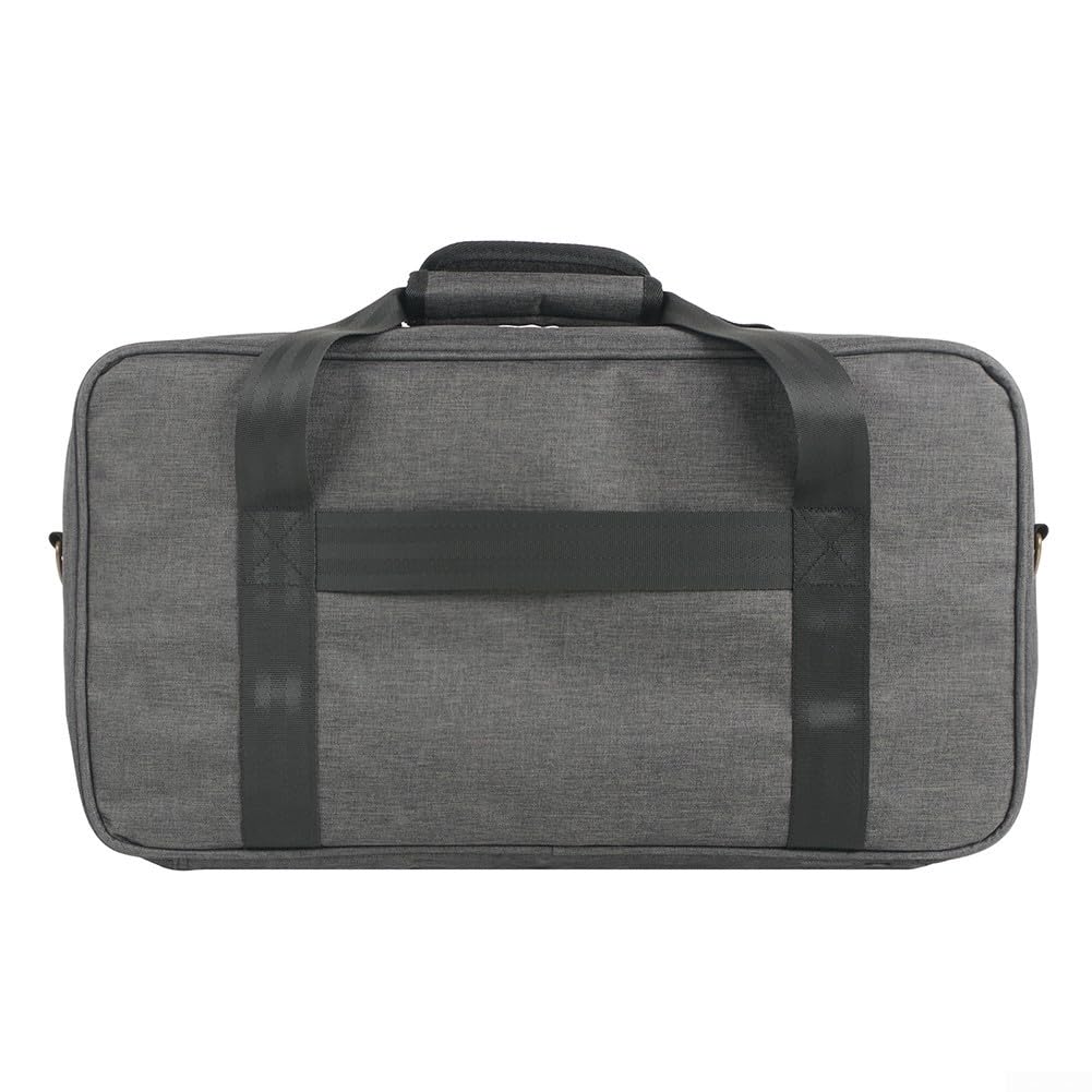 Pedalboard-Tasche – robuster Oxford-Stoff für Gitarreneffekte (36/49/58 cm) – verschiedene Größen mit Zubehör-Aufbewahrung (schwarz)(M)