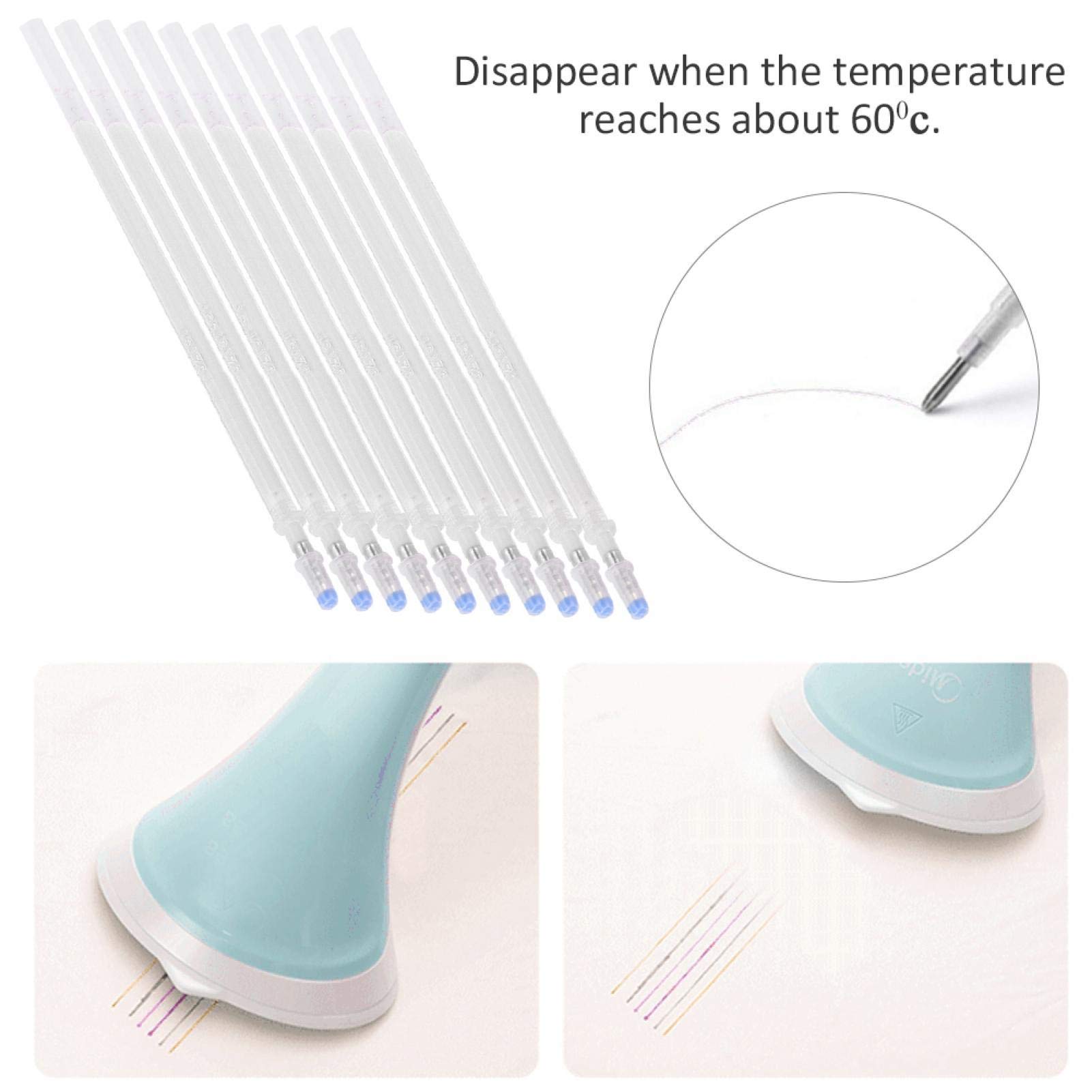 ShanGaiLi 100Pcs Blauwe Warmte Uitwisbare Pen Voor Stof