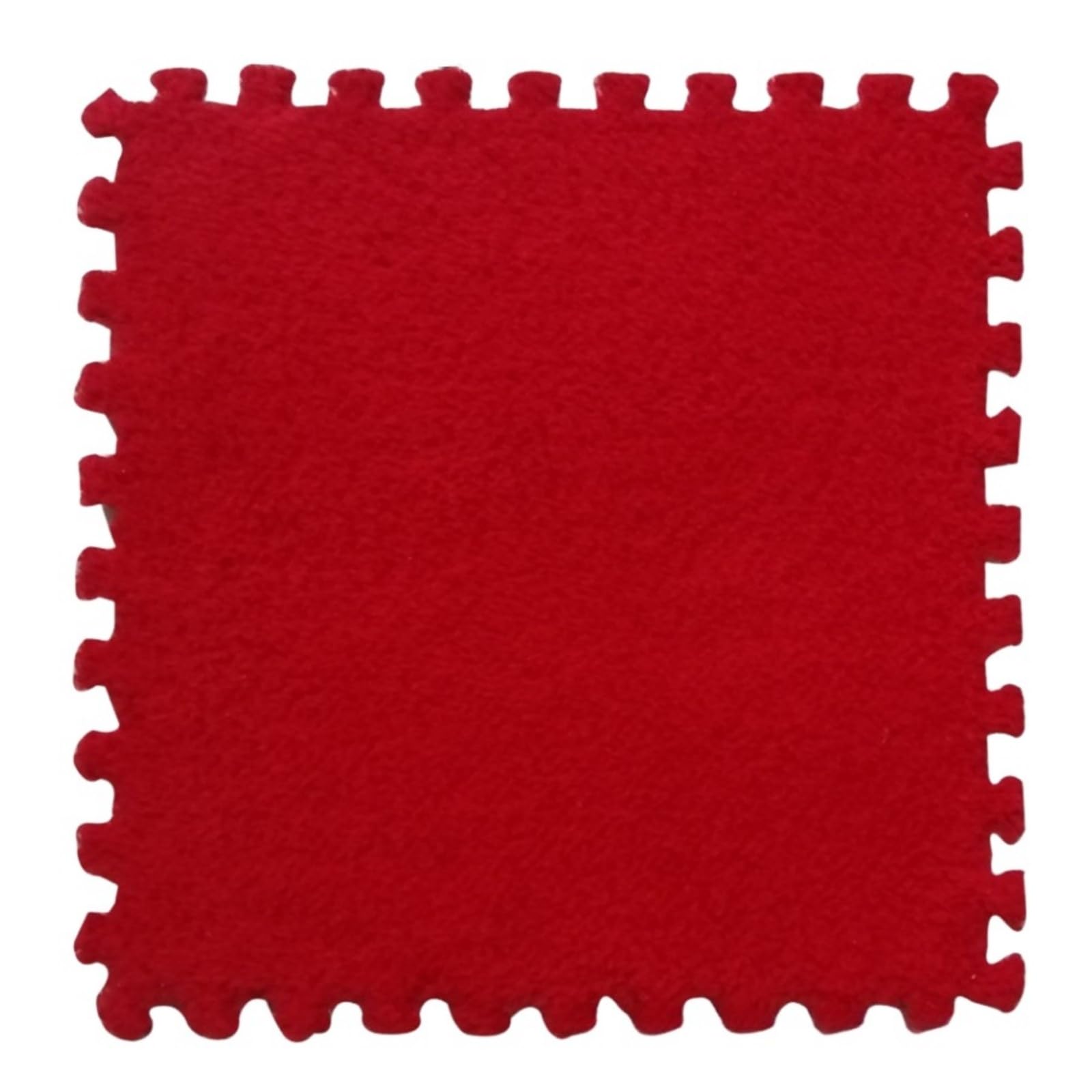 Hiseng 5/10/20 pcs Interlocking Foam Floor Tiles 30x30cm, Squares Puzzle Carpet Tiles Plush Floor Mats Soft Shaggy Foam Rug for Kids Bedroom Living Room Home Decoration (Red,5pc)