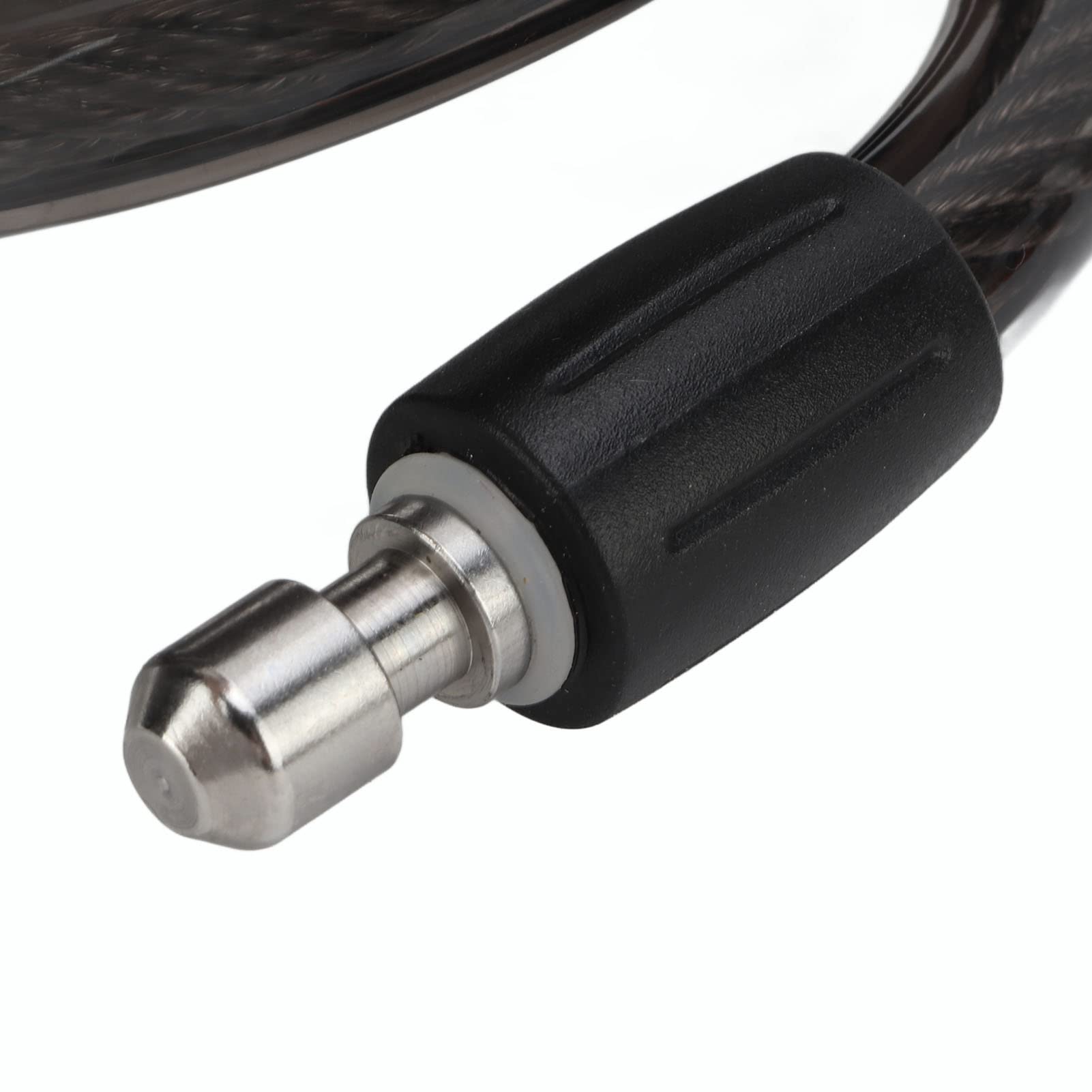 Cryfokt Candado de Cable Inteligente con Huella Digital Bluetooth, Antirrobo, sin Llave, para Bicicleta de Montaña, Carretera, Motocicleta, Excelente Durabilidad, 1 M de Longitud, Aluminio, Blanco