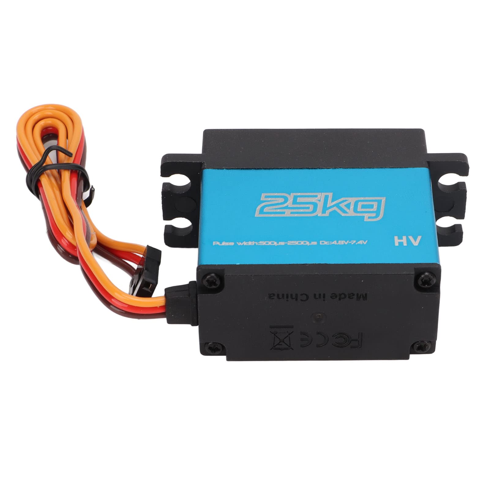 Servo digital de 4 piezas de 25 kg, servo digital RC con engranaje de metal y brazo servo 25T, servo impermeable de alto par para coche RC 1/10 1/12, robot, avión, con