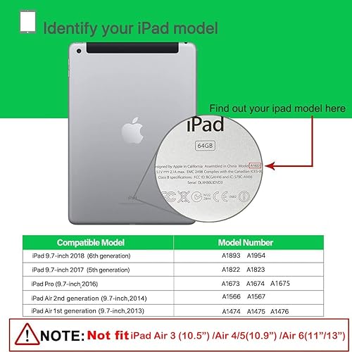 Miniatura 2 de SUPLIK Funda infantil para iPad de 56 generación (9.7 pulgadas, 20172018), iPad Air 21 y Pro 9.7 con protector de pantalla, funda protectora