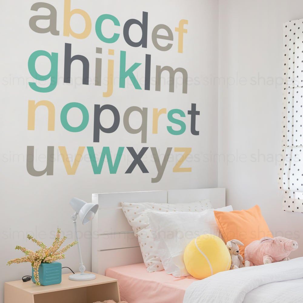 Alphabet Wall Decal - Scheme A - Small - by Simple Shapes ®