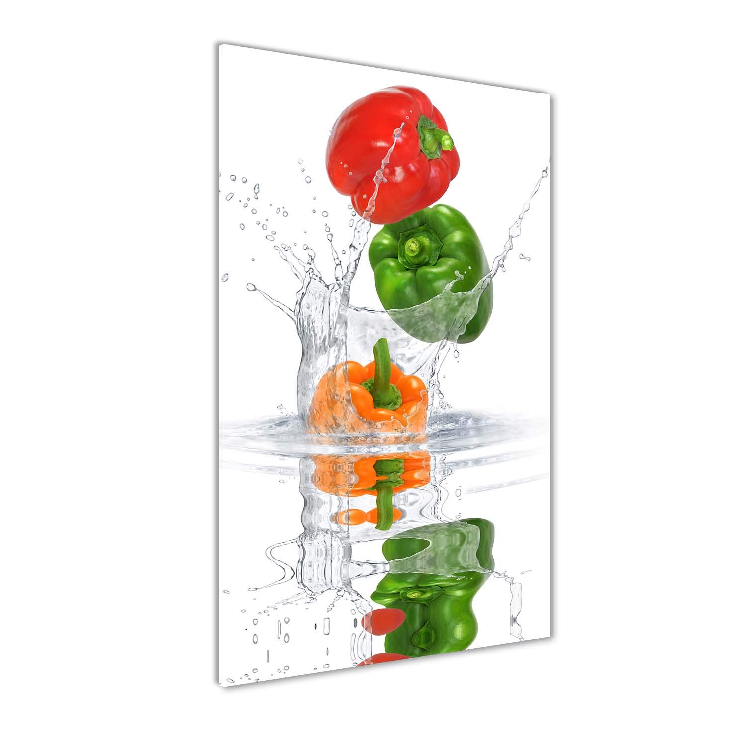 Déco mural derrière le plastique 50x100 tableau pour la mur poivrons multicolores