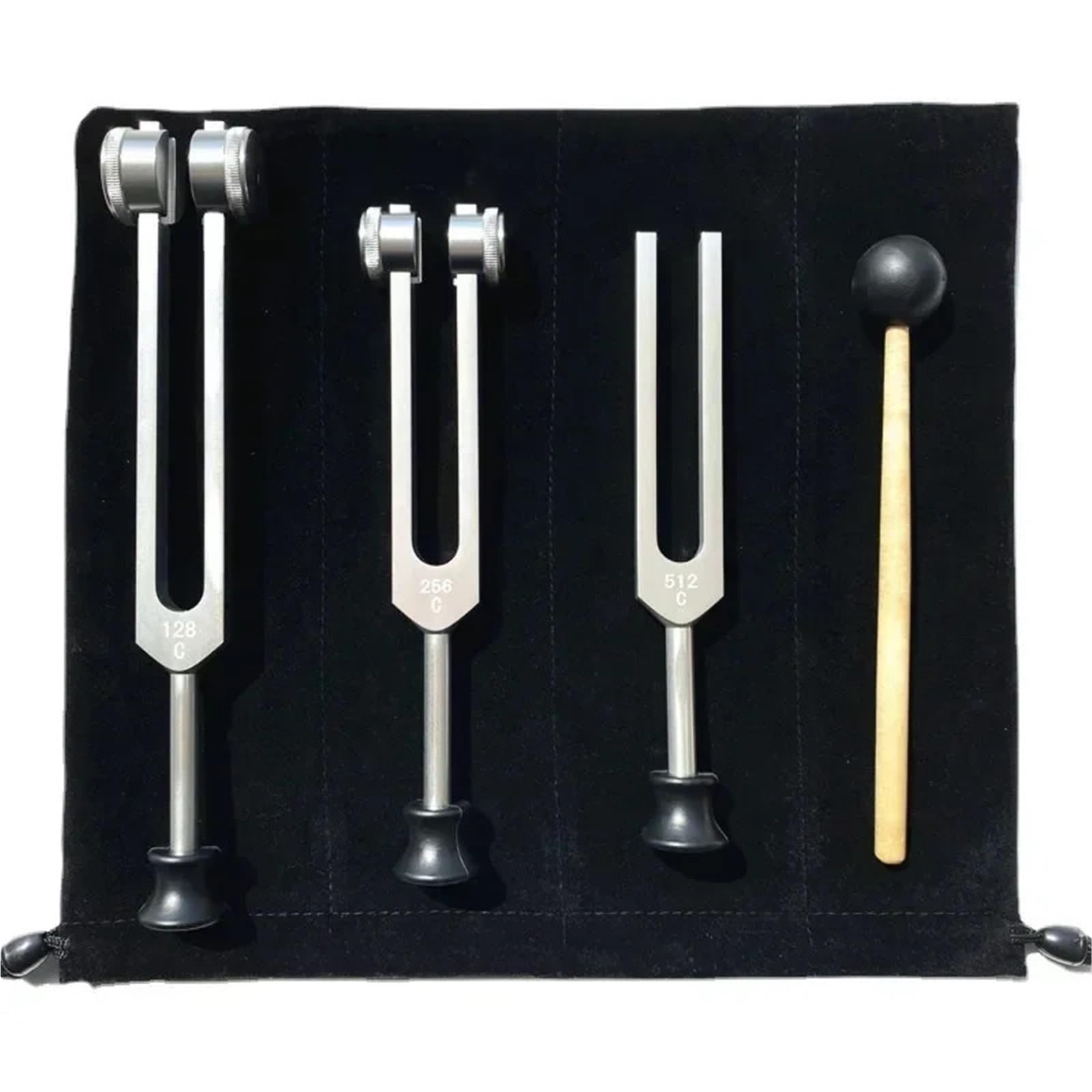 3PCS Diapason Set 128 256 512 Hz Yoga Diapason Meditazione Gruppo di Alluminio Lenitivo Rilassante Percussioni Musicali per Yoga(Golden)