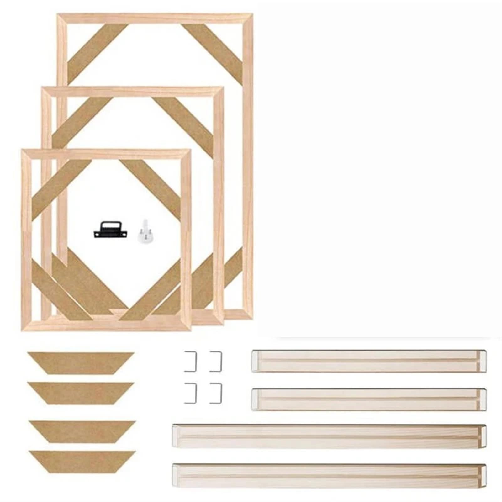 LPHFDCS Poster Frame 30x40 40x60 50x70cm Canvas Frame Wooden Frames Wooden Photo Oil Painting Canvas Diamond Painting Frames Canvas Wood Wall Frame Wooden Photo Frame(45x65cm)