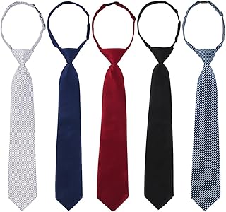 Pre-tied Adjustable Neck Strap Tie Boys Baby Necktie Value Set of 5
