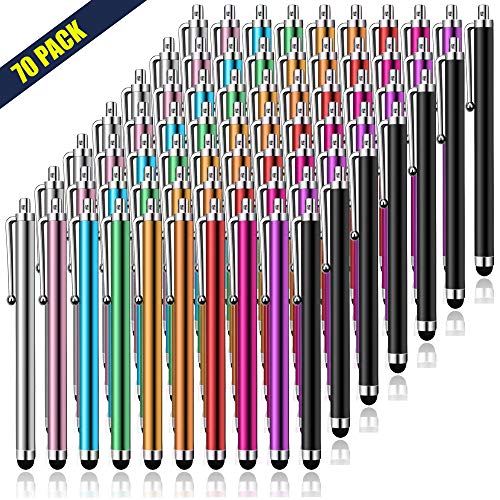 LIBERRWAY Stylus Pen 70 Pack of Pink Purple Black Green Silver Stylus Universal Touch Screen Capacitive Stylus for Kindle Touch ipad iPhone 6/6s 6Plus 6s Plus Samsung S5 S6 S7 Edge S8 Plus Note