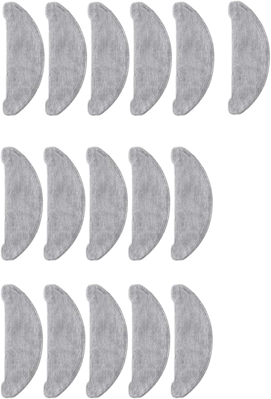 16Pcs Mops Cloths。 Compatible For Xiaomi VIOMI S9。Compatible For Roidmi EVE Plus Robot Vacuum Cleaner Mop Rag Parts Mop Cloth Replacement