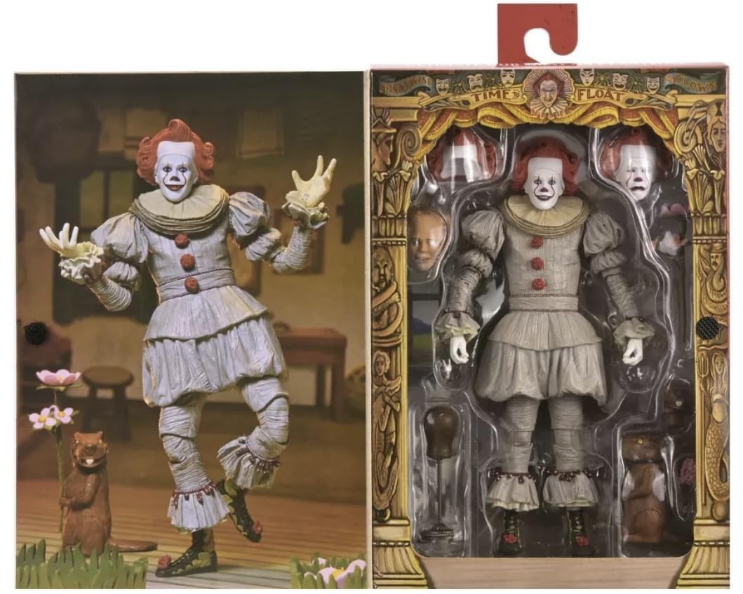 NECA Offiziell – IT: Welcome to Derry – Ultimate Bob Gray als Pennywise Actionfigur im Maßstab 17,8 cm