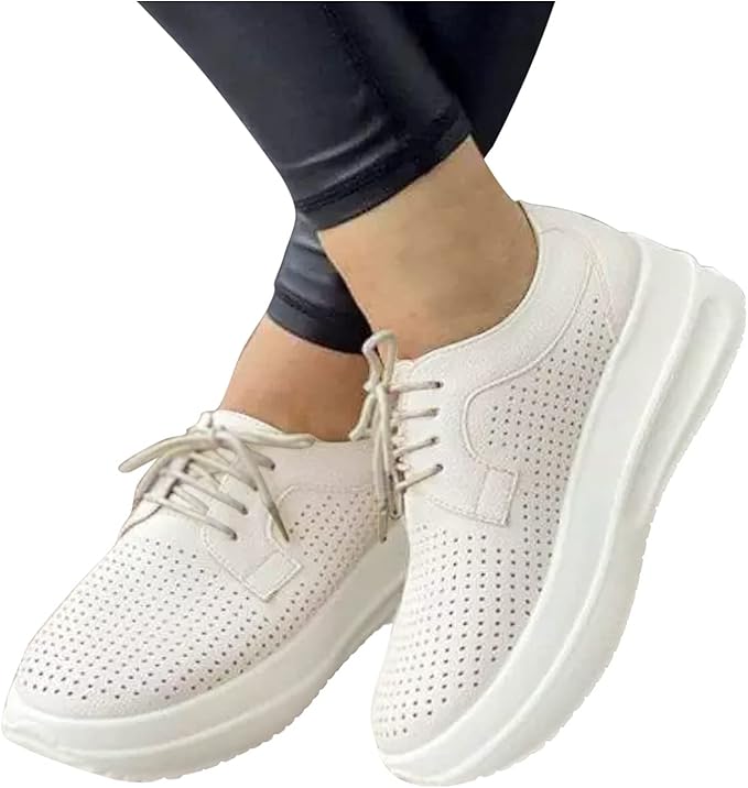 Amazon.com: Rodam Sneakers for Women Running Shoes with Support Comfy  Breathable Platform Lace Up Round Toe Sneakers with Arch Support  Comfortable Slip On Anti Slip Pure Tennis Shoes : Clothing, Shoes \u0026