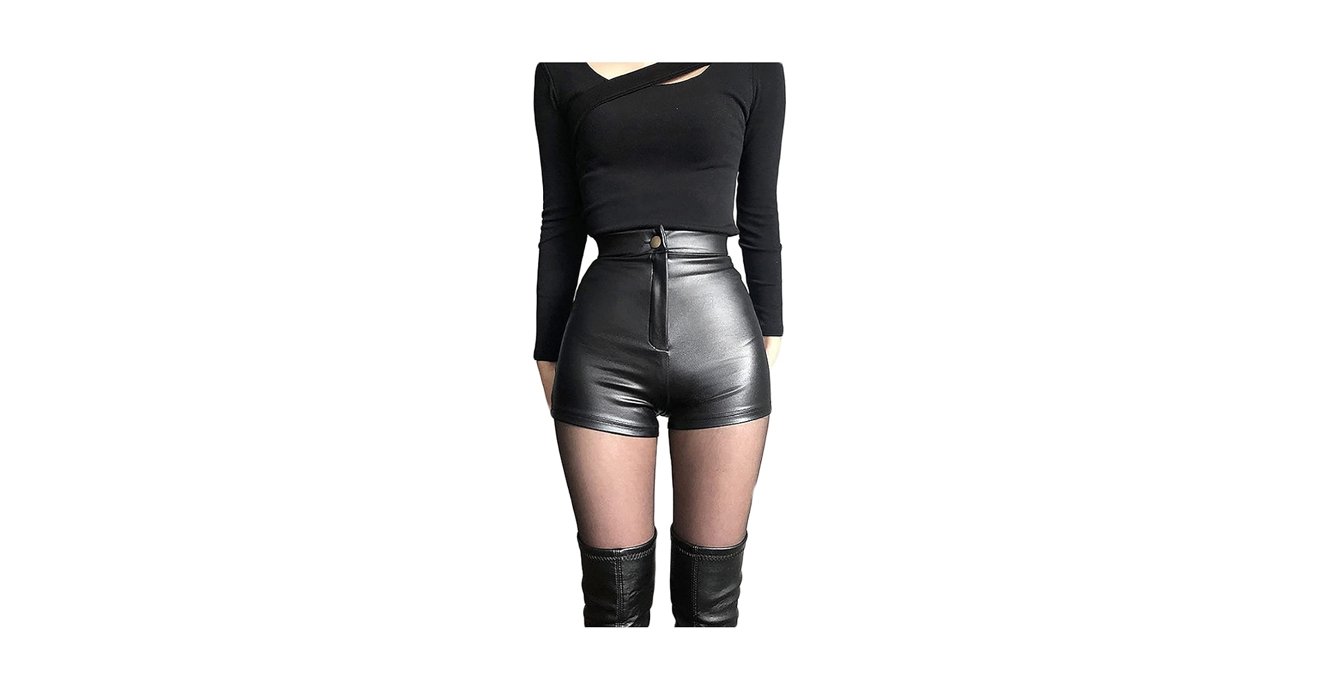 バックラッシュのホースレザー、ショートパンツだぜ‼️カズレーザーさんみたいに美人と Amazon.co.jp: PU レザー ショートパンツ ホットパンツ
