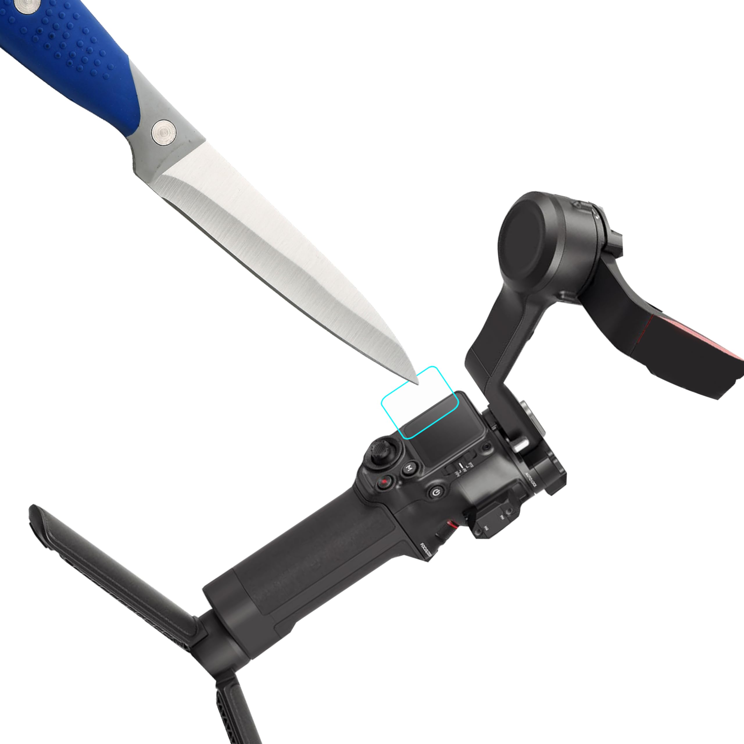 Mr.Shield Pellicola Protettiva per DJI RS 4 / DJI RS 4 Pro/DJI RS 4 Combo Vetro Temperato [9H Durezza] [3 Pezzi] Protezione Schermo Senza Bolle