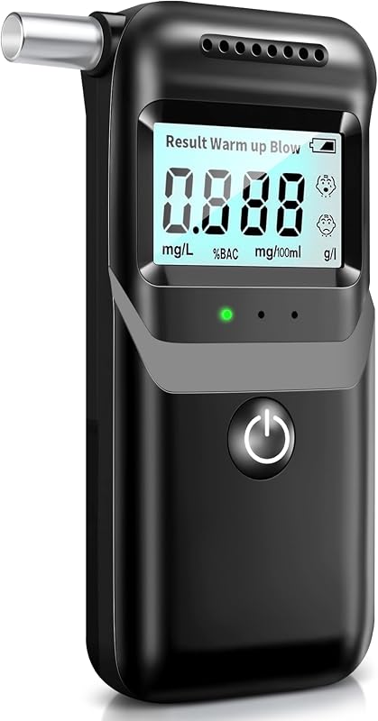 Breathalyzer, 2026 Upgraded Breathalyzers for Alcohol with LCD Digital Display, Personal Portable Alcohol Breathalyzer Tester for Home and Party Use, 5 Mouthpieces