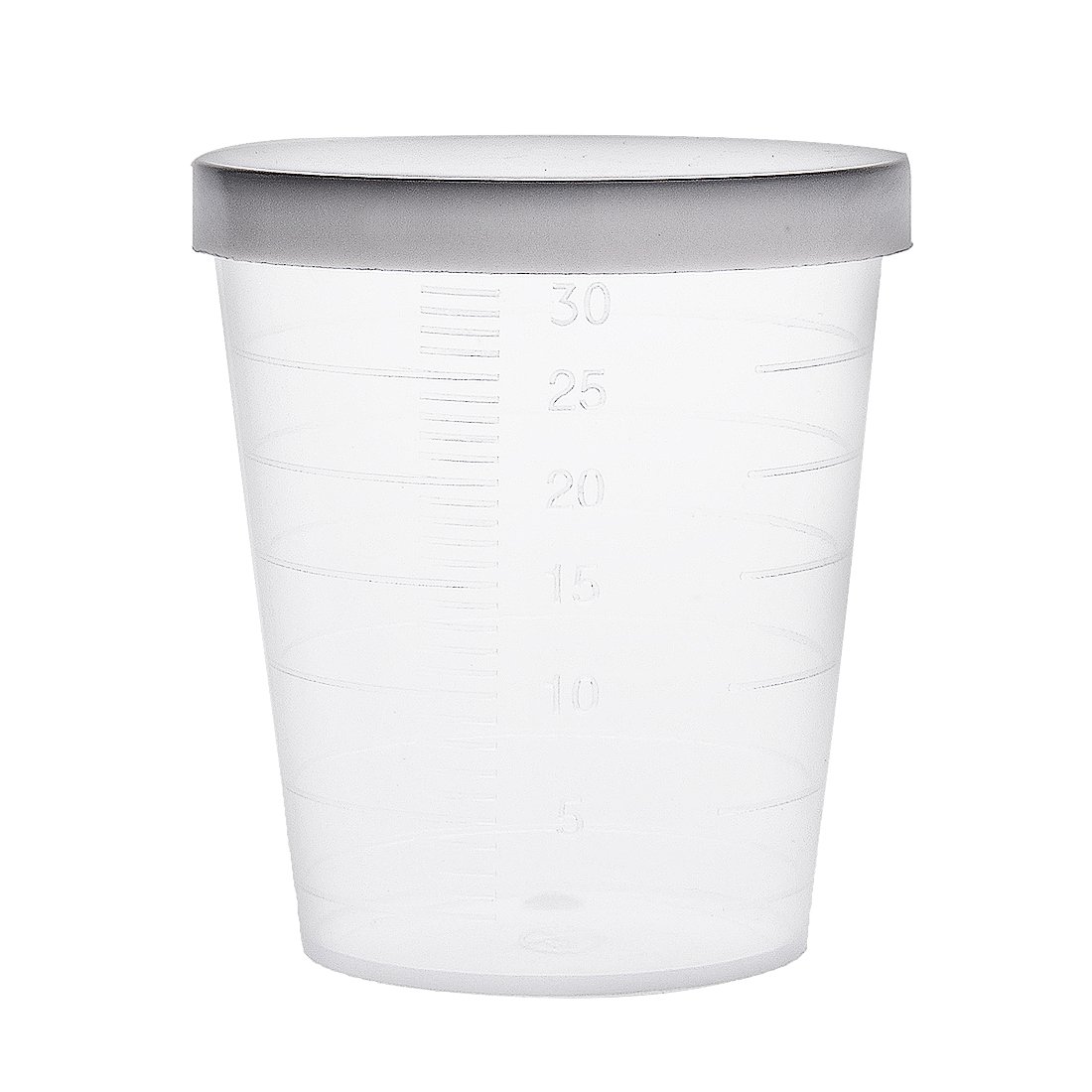 uxcell Measuring Cup 30ml Plastic Graduated Beaker Transparent with Lid for Lab Kitchen liquids