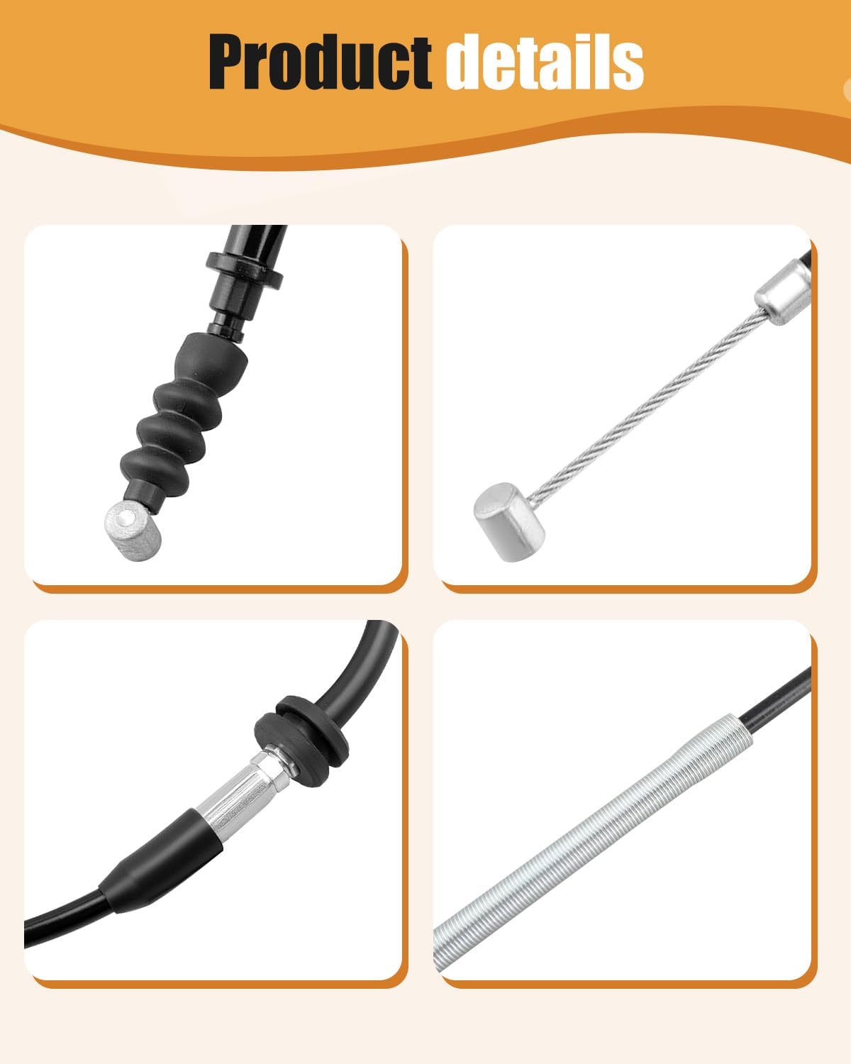 Clutch Cable Fit for Yamaha YFZ450 2004 2005 2006 2007 2008 2009, Replacement 5TG-26335-20-00 5TG-26335-00-00