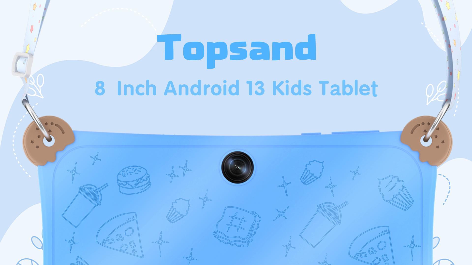 Watch Topsand Latest 8 Inch Android 13 Kids Tablet Unboxing Review