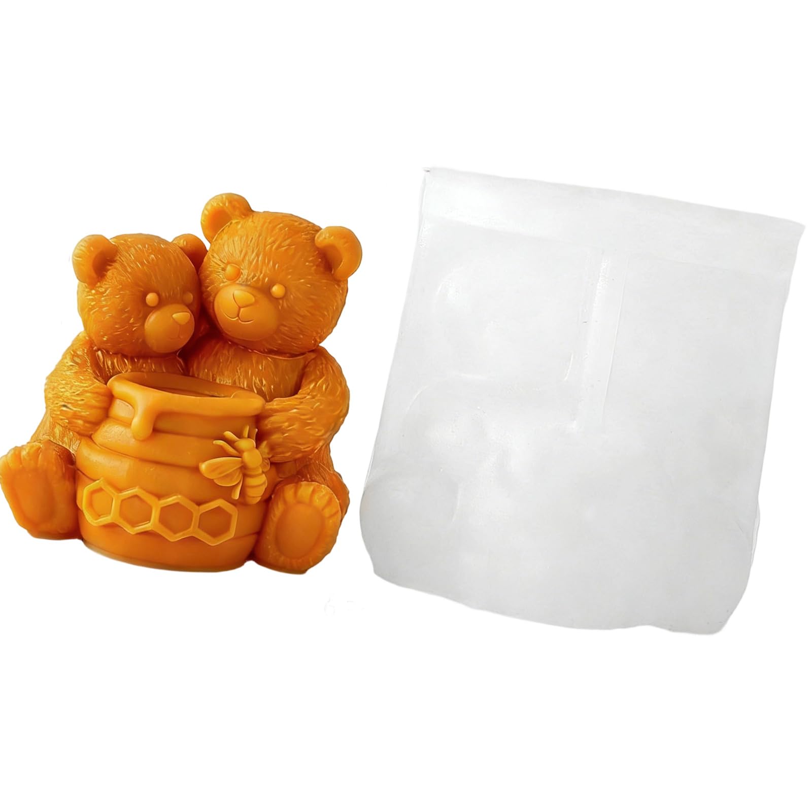 Osniyaw D Bear Silicone Moul Foo Grade Resin Casting Handmade Candle Soap Chocolate Baking Home Ecoration Candle Mol