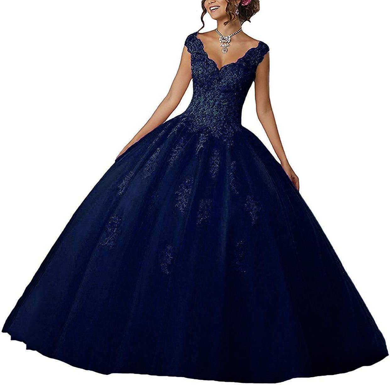 Princess Dress Girls' Dress VNeck Beading Lace Dress 6