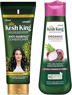 Kesh King Ayurvedic Onion Shampoo with 21 Herbs, Reduces Hairfall & Boost Hair Growth, 300ml & Kesh King Scalp and Hair Medicine Anti-Hairfall Conditioner, 200 ml