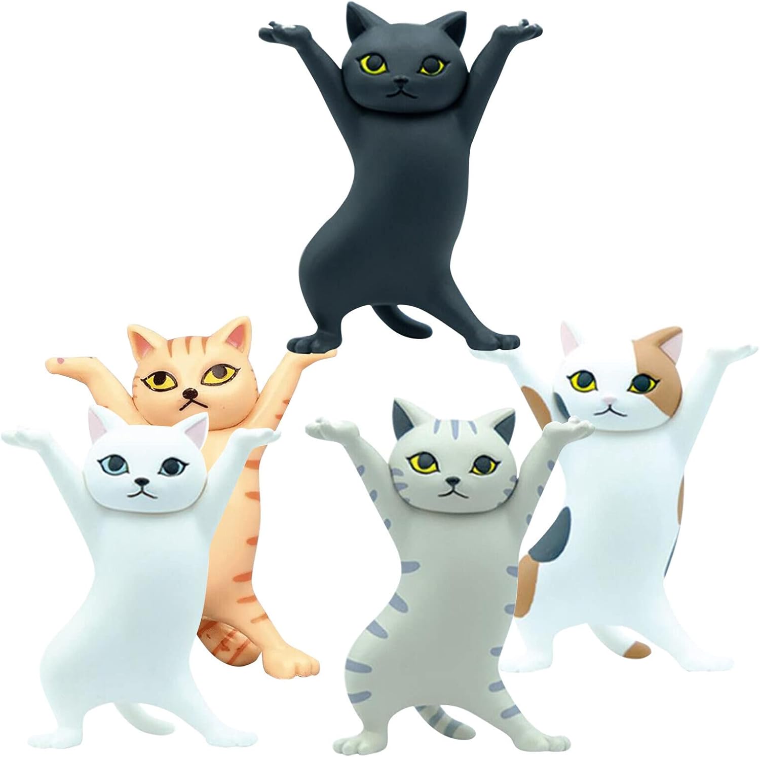 fuxiste 5pcs Cat Airpod Holder Dancing Cat Stand for Airpods 1/2/3