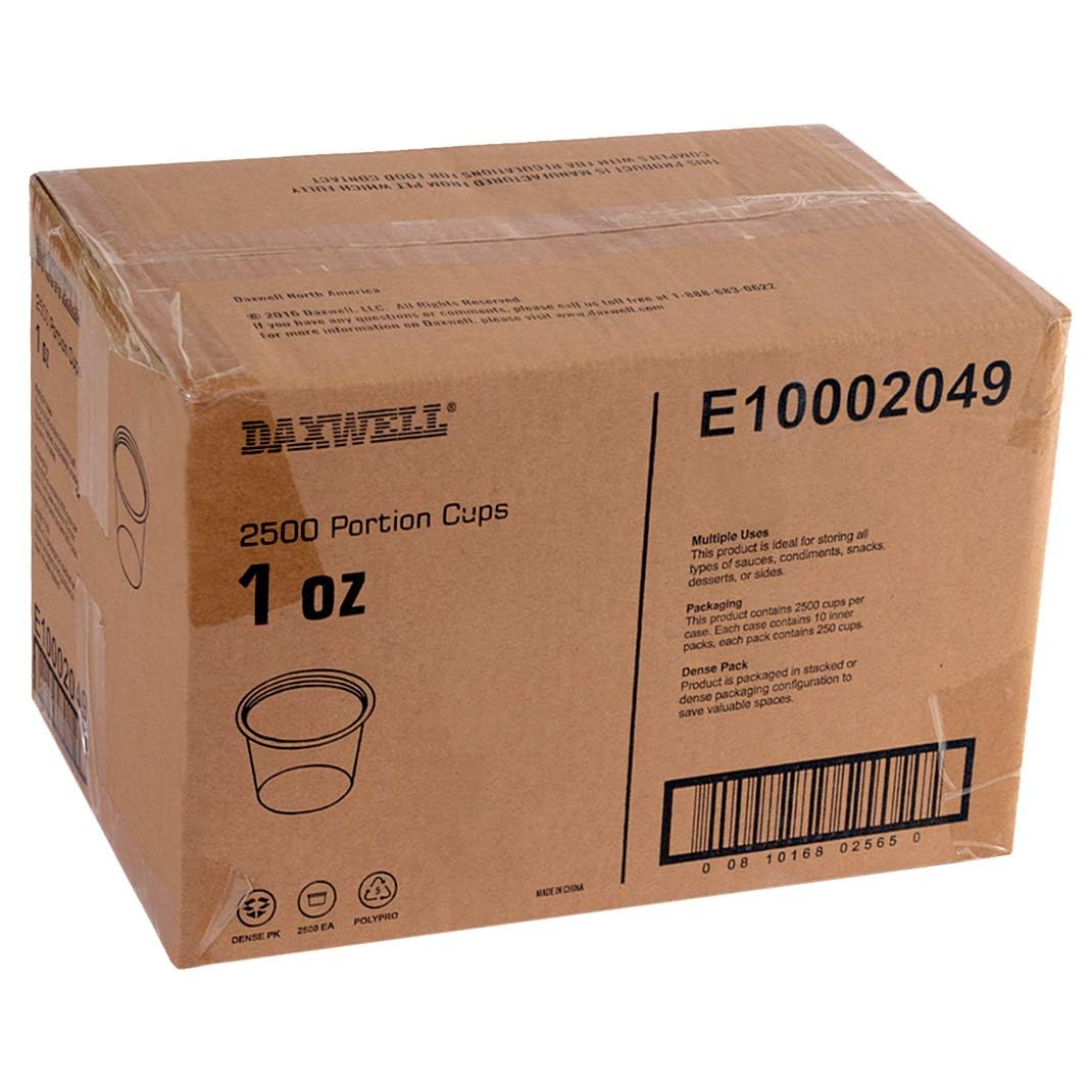 daxwell e10002049 parte taza PP 1 oz Clear (Pack de 2500)