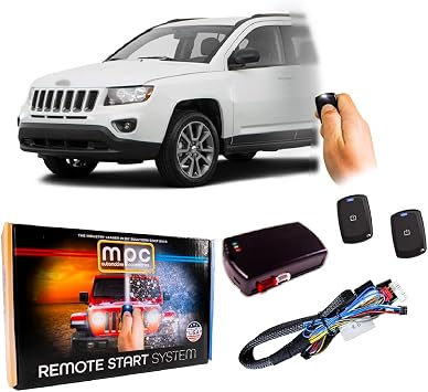 MPC Complete 1-Button Remote Start Kit Compatible with Jeep Compass 2008-2017 - T-Harness Firmware Preloaded