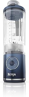 Ninja Blast Max Portable Blender, Twist & Go, 22oz/650mL, Navy, BC251CNV | Twist & Go removable 22-oz/650mL vessel. Auto-iQ Crush & Smoothie programs, cordless. Dishwasher safe, leakproof lid.