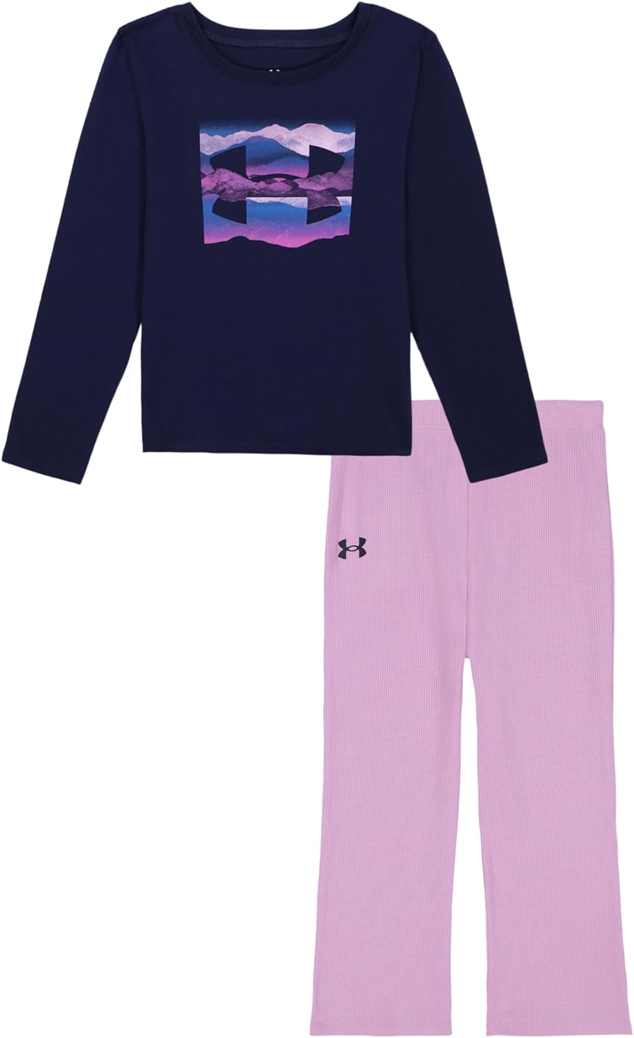 Under Armour girls 2-piece Long Sleeve Tee and Leggings Set, Soft & Comfortable