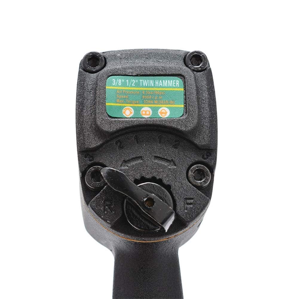 Pneumatische Schere, Handgehaltene Druckluftschrauber, Wind 520Nm Positive und negative Schraubenschlüssel, 1/2 Zoll Pneumatische Steckschlüssel