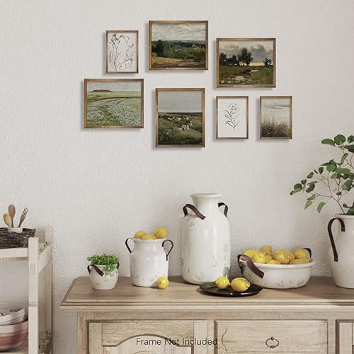 Miniatura 5 de Decoración artística de pared de campo francés de 11 x 14 pulgadas, cuadro bohemio Art Deco Victoria para baño, impresión moderna de póster de