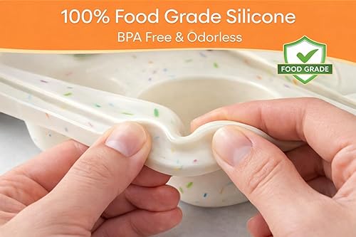 Miniatura 6 de Paquete de 2 moldes de silicona para magdalenas de 12 tazas, molde flexible antiadherente para magdalenas, bandeja para magdalenas apta