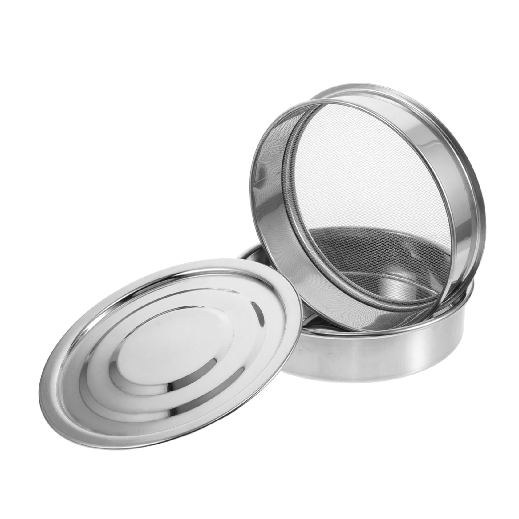 Kit de Germination en Acier Inoxydable 1 Set Argenté | Trays Empilables avec Couvercle, pour Pousses de Blé et Haricots, Usage Commercial et Restaurants