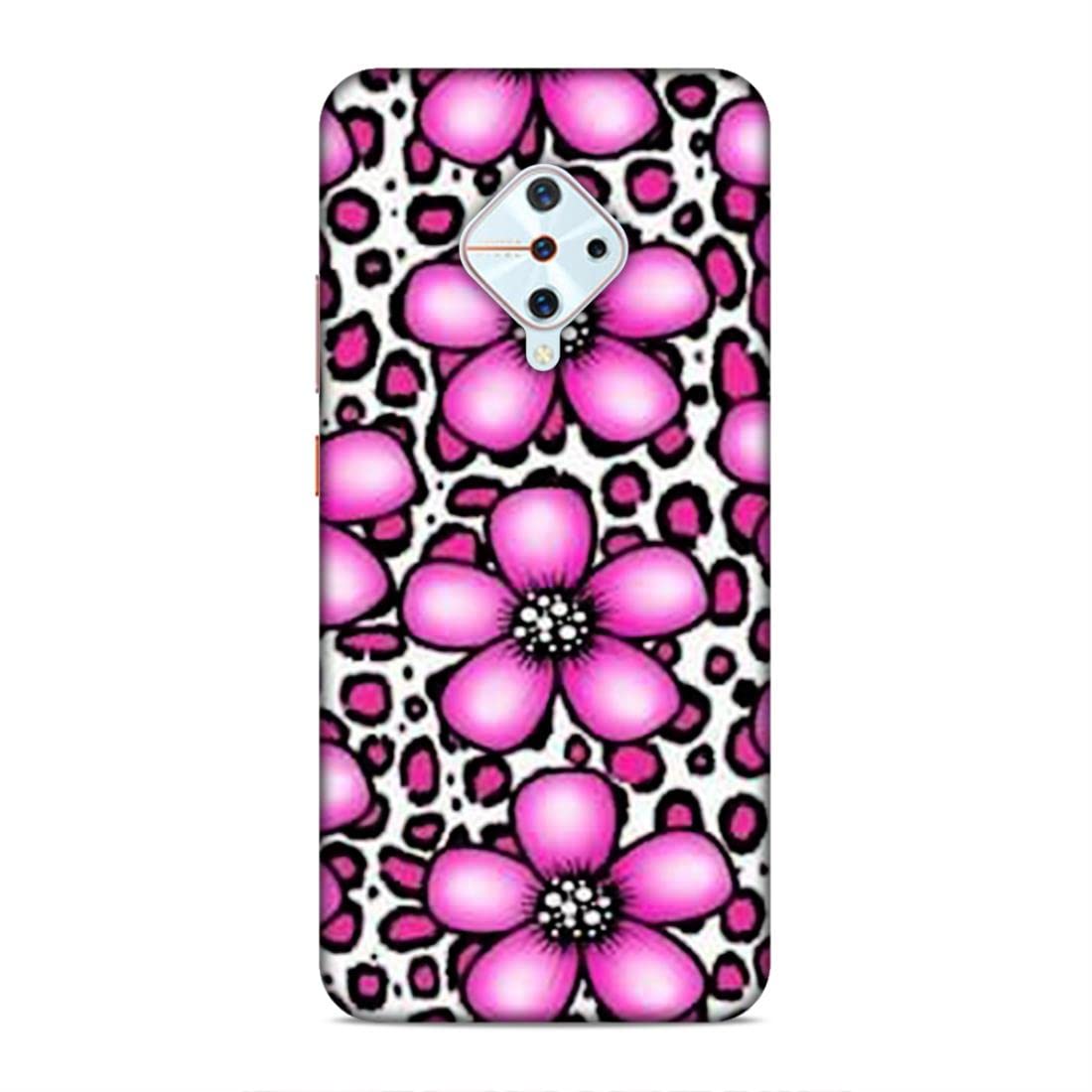 LETAPS Printed Mobile Back Hard Case Cover for Vivo S1 Pro (Pink Flowers, Floral Art, Animal Print - 8777)