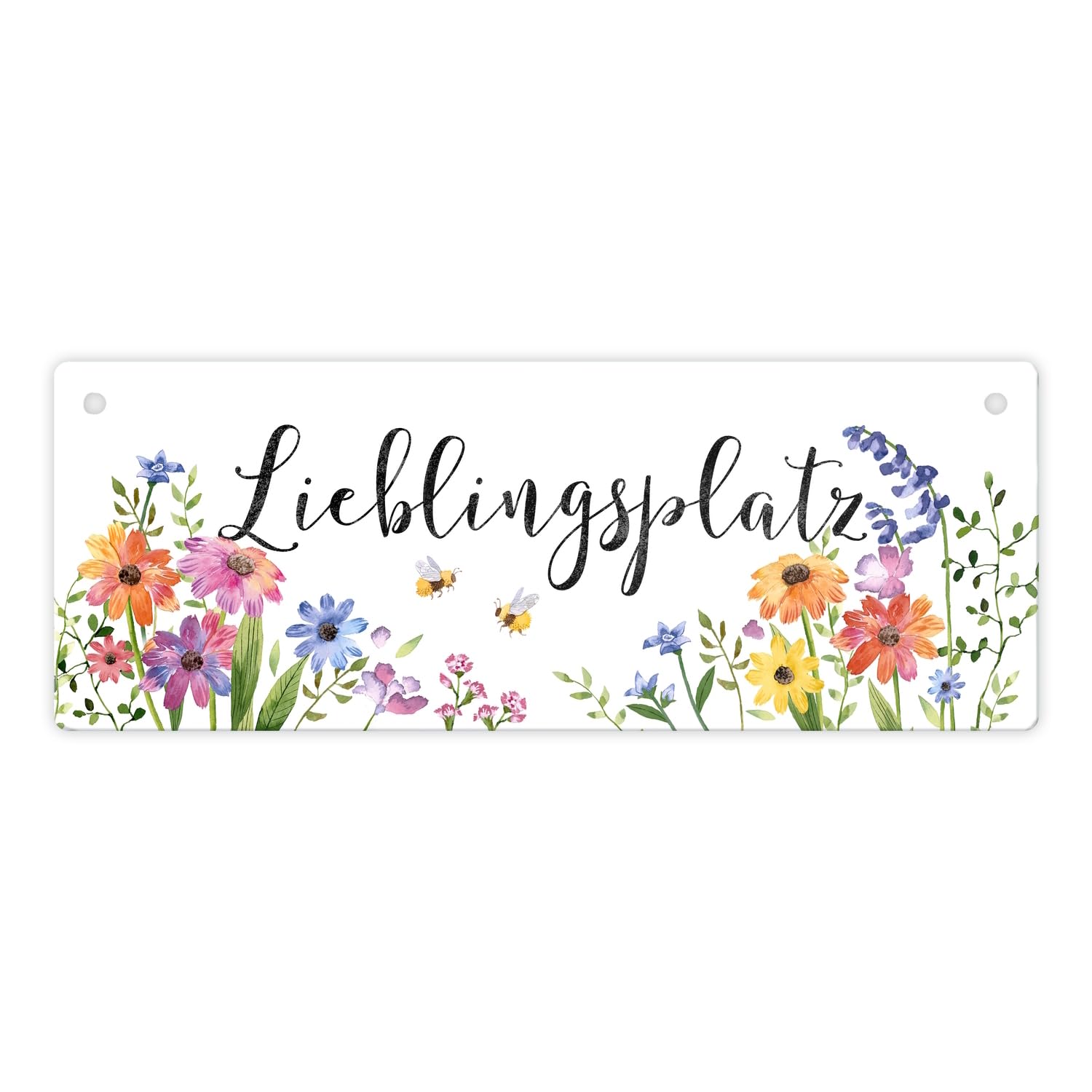 Targa in metallo con scritta "Lieblingsplatz" "Schenk dir selbst oder deiner Botanisch begeisterten Freundin einen Blumdreaum !" Das Metallschild "Lieblingsplatz" bringt Leben in Garten und