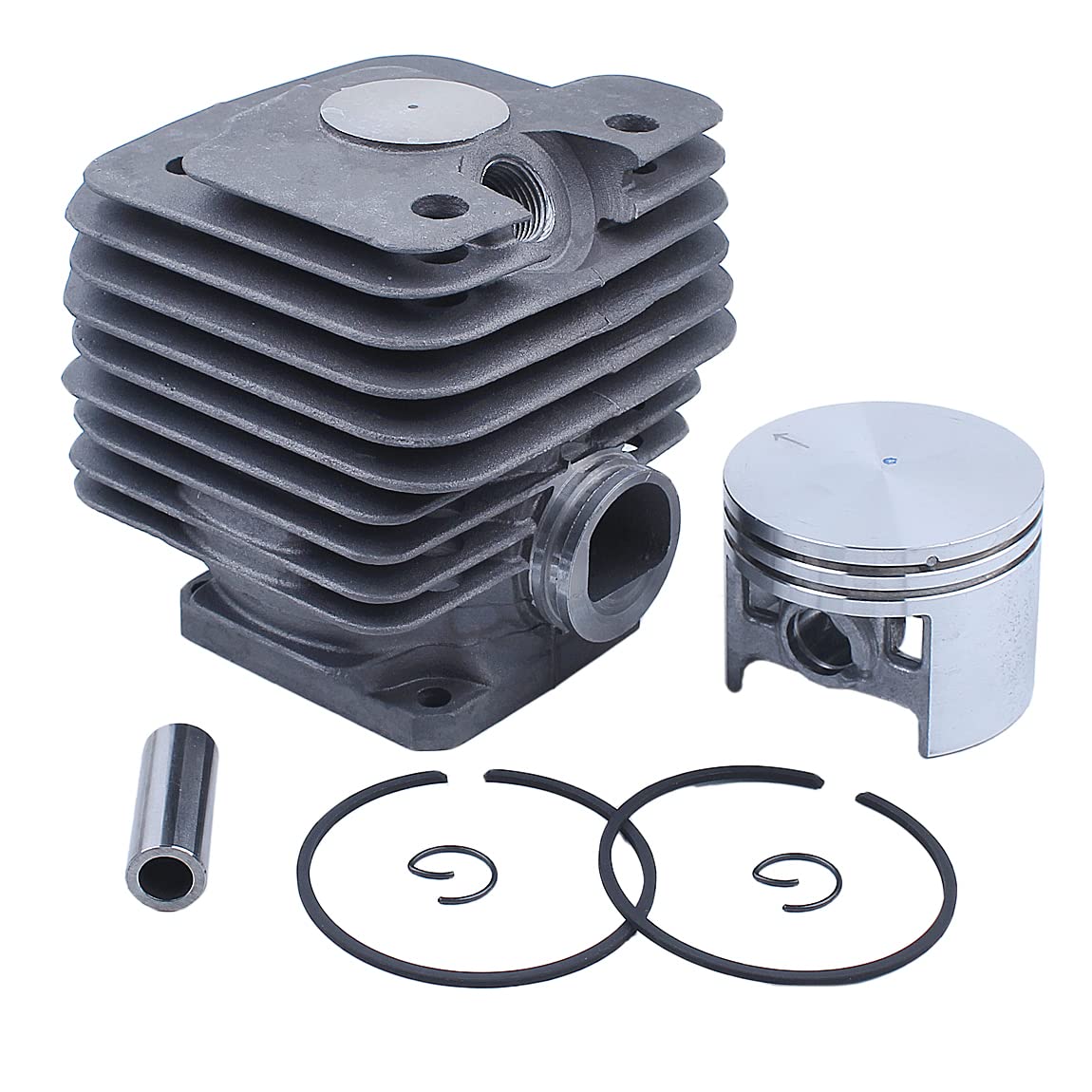 52mm Kit de pistón de Cilindro, carburador para Stihl 038 MS380 Motosierras, reemplazar 1119020 1202 con Bobina de Encendido, Kit de Junta de Filtro de Combustible, Sello de Aceite