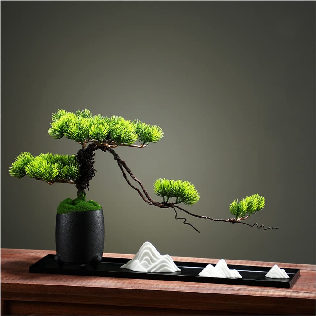 Artificielle Bonsaï Bonsaï plantes artificielles fausses plantes ornements décoratifs for la maison salon porche ferme intérieur extérieur (20,87x 4,72x 10,63 pouces) Plante Artificielles(C)