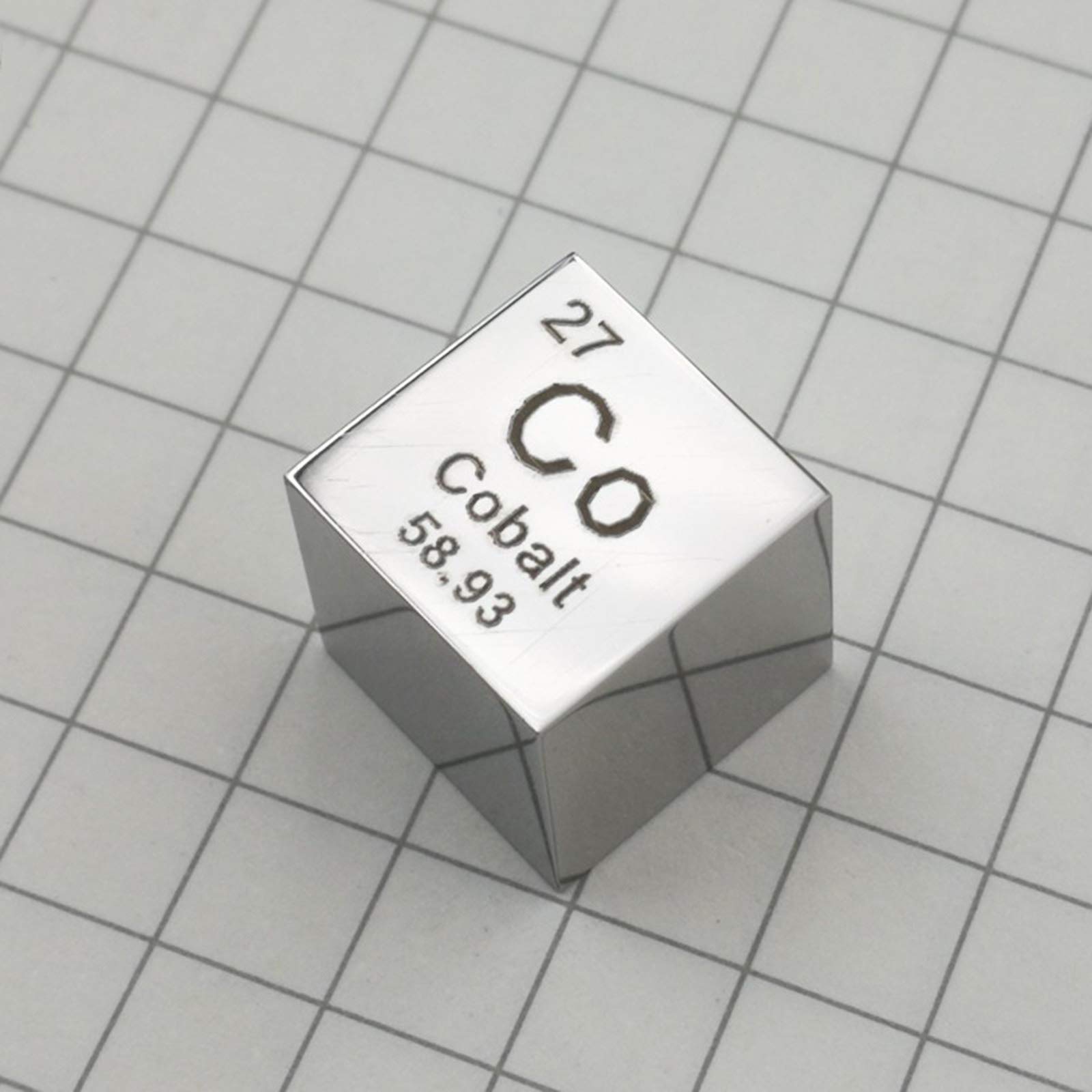 SOVOQUEEngraved Periodic Table 0.39Inalt Metal Cube 99.9% for Element Collections or Experiments 1Pcs