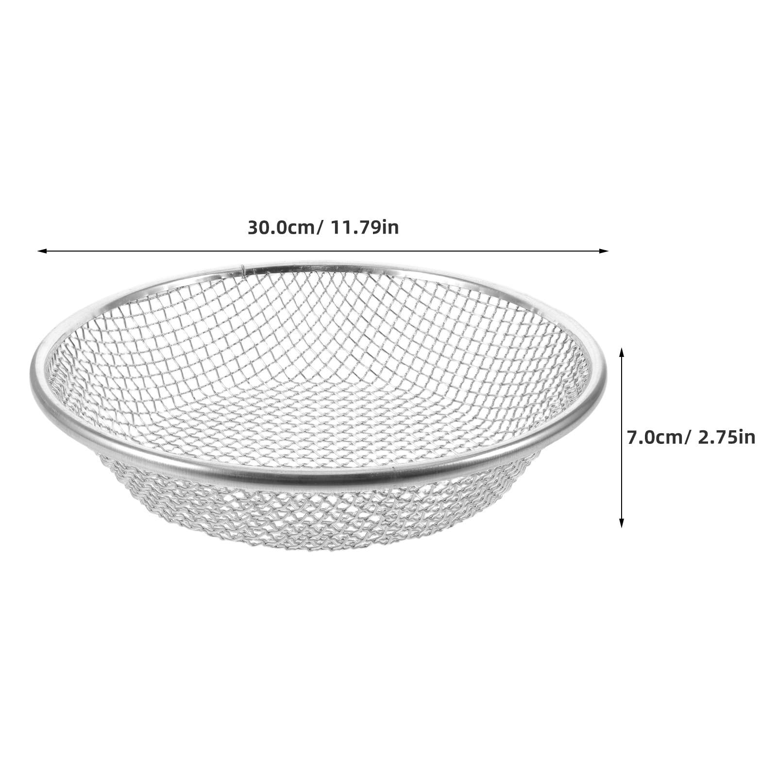 3 Pièces Tamis de Jardin en Fer Galvanisé Argenté 30x30x7 Cm Maille Métallique Renforcée pour Tamiser Sol et Compost, pour Culture de Semis et Succulentes