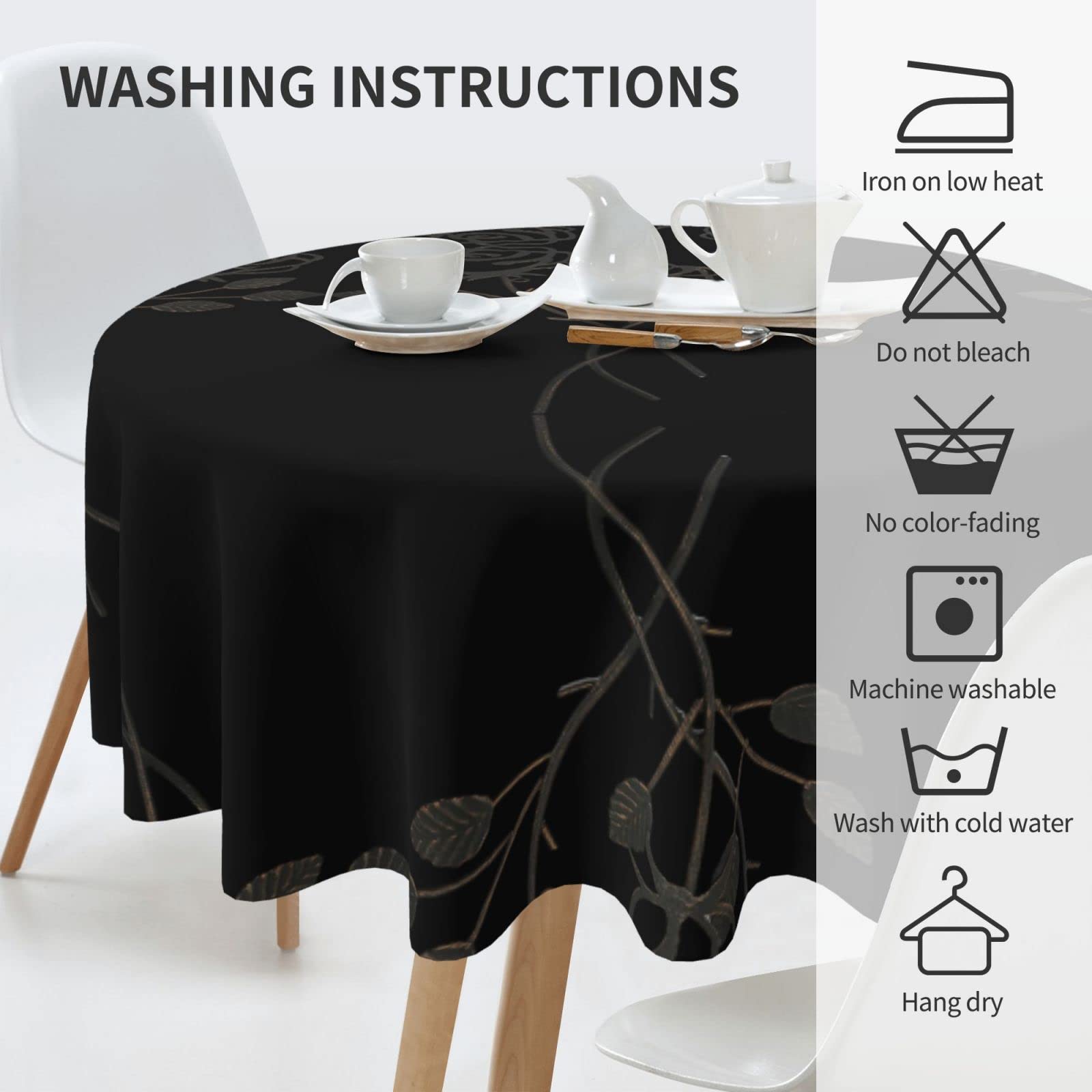 Polyester Extra Large Tablecloth Weiß Ess Party Tischdecke Rechteckig Rund