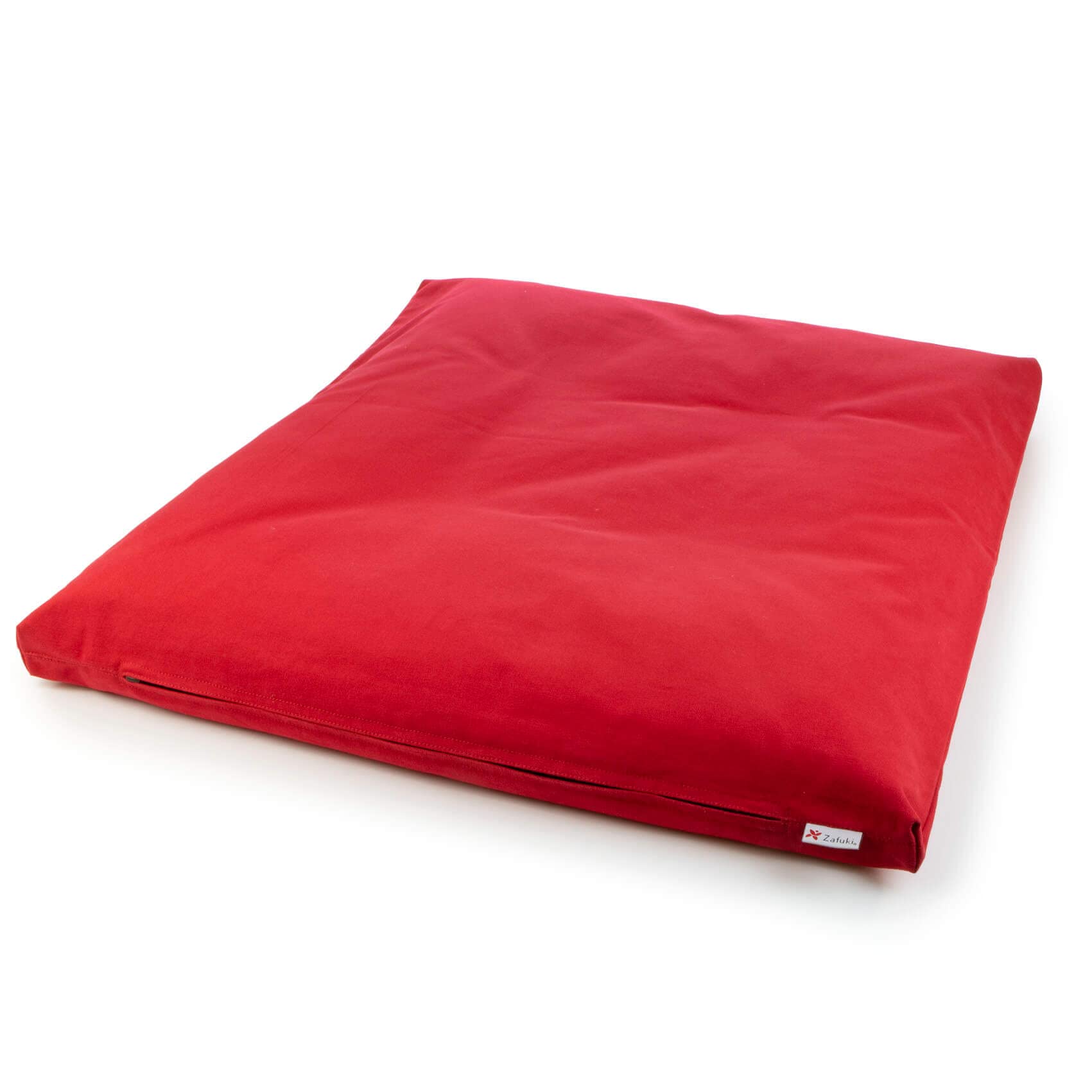 Estera de meditación/Zabutón/relleno fibra de algodón 100% reciclado/base para Cojín de meditación/colchoneta meditación y yoga / 75x64 cm (ROJO)