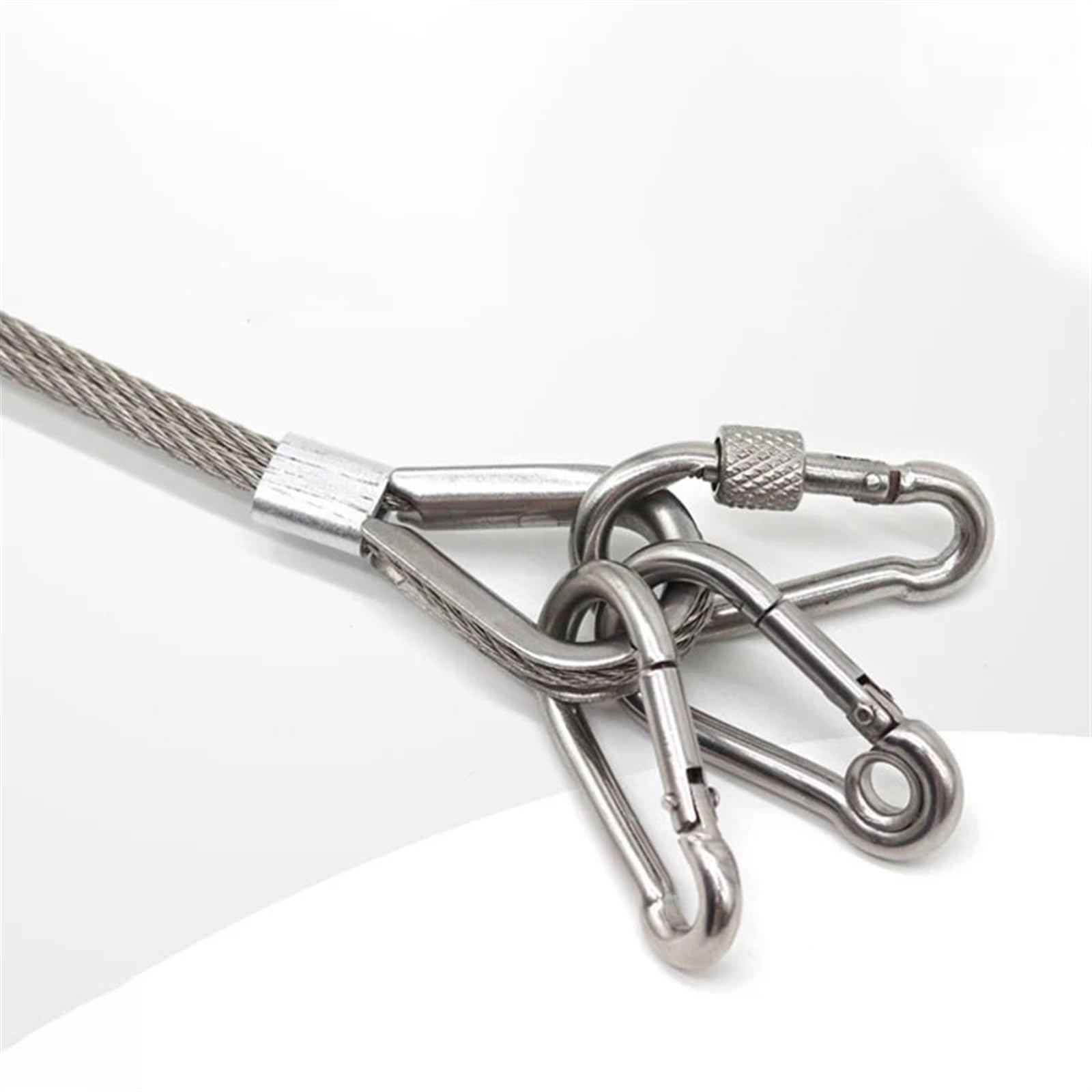 1 mosquetón de acero inoxidable 304/316, llavero con hebilla para exteriores, camping, senderismo, 120 mm de longitud, resistente al óxido, conector