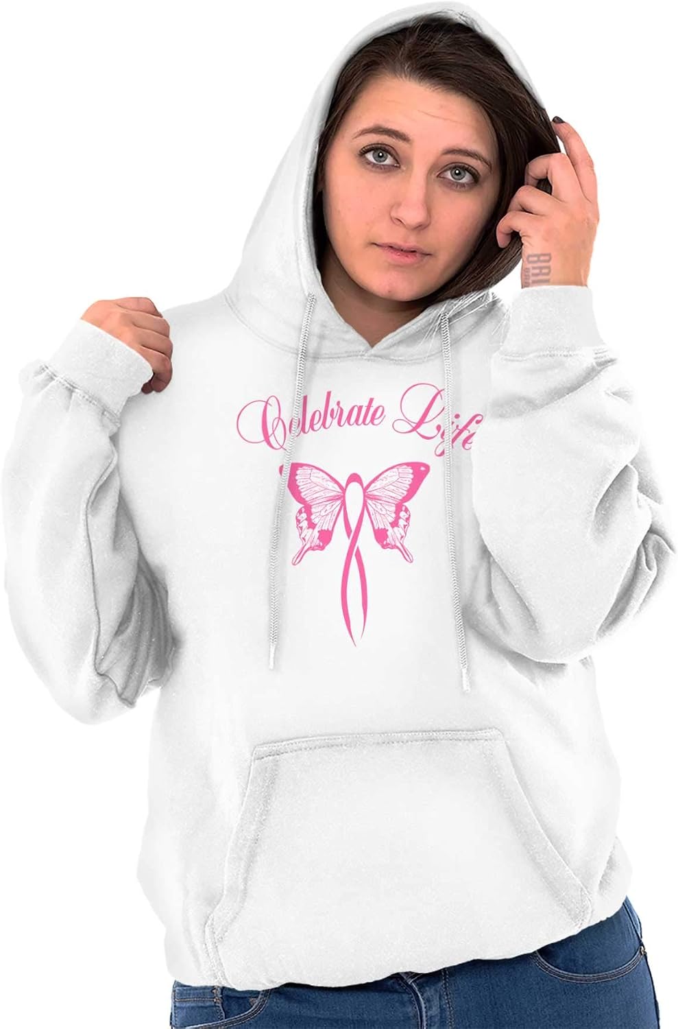 Classic Teaze Celebrate Life Breast Cancer Support Hoodie Sweatshirt Women