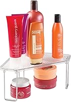 Vista 6 de mDesign Plastic/Steel Corner Stackable Rack, Storage Organizer Shelf for Bathroom, Vanity, Countertop, Sink, Cabinet, Holds Makeup, Shower