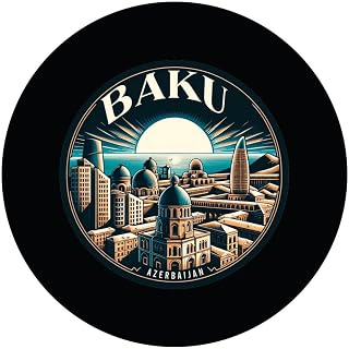 Baku Azerbaijan Souvenir Destination Coaster Coaster Paper 4 Pack