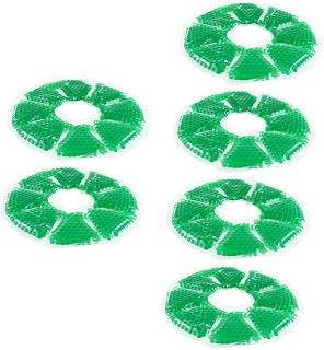 ibasenice 6 Peças Fechadas Redondas Em Pvc Cuidados Aliviam A Amamentação Mãe Suprimentos Gel Contas De Gelo Compressa Quente E Fria Terno Verde Contas Redondas Contas Verdes Dor No Peito